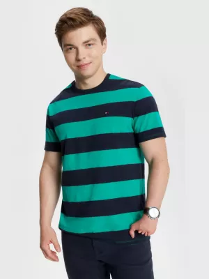 Camiseta adaptável com listras de rugby