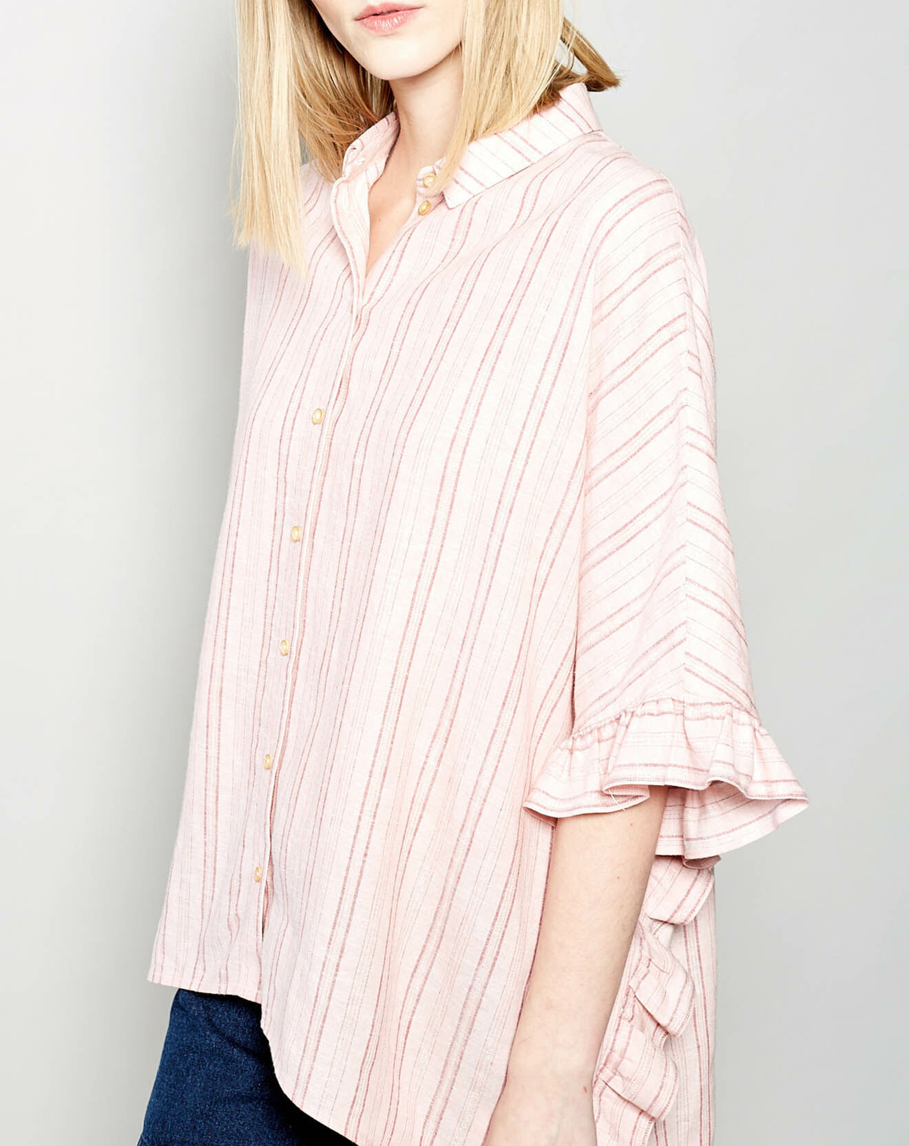 Karl Marc John Chemise en Lin mélangé Chiquita à rayures  rose pâle
