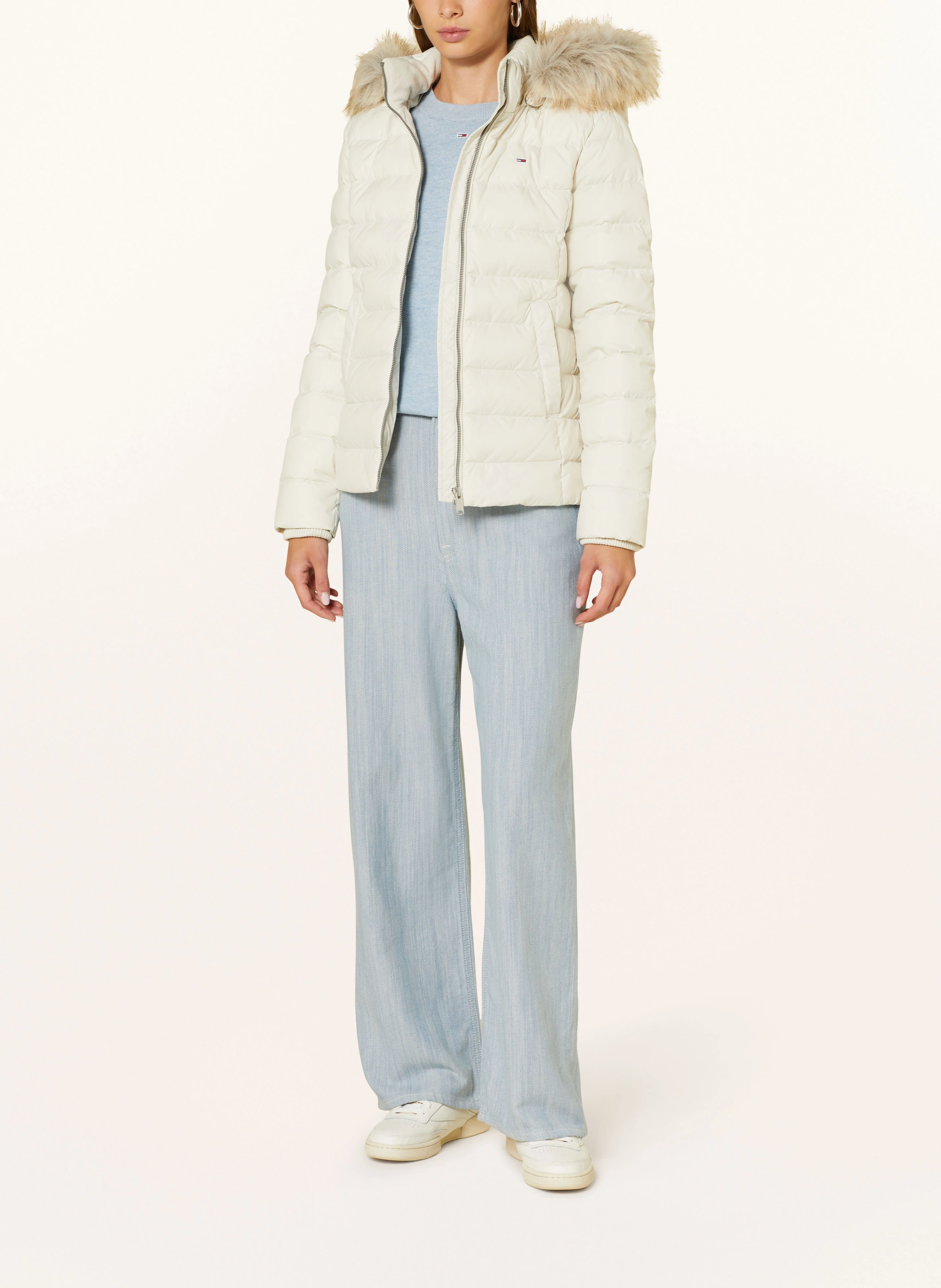 TOMMY JEANS Daunenjacke mit abnehmbarem Kunstfell