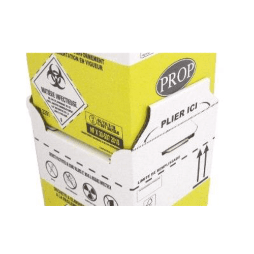 Carton hospitalier DASRI 12L lien cranté NF X