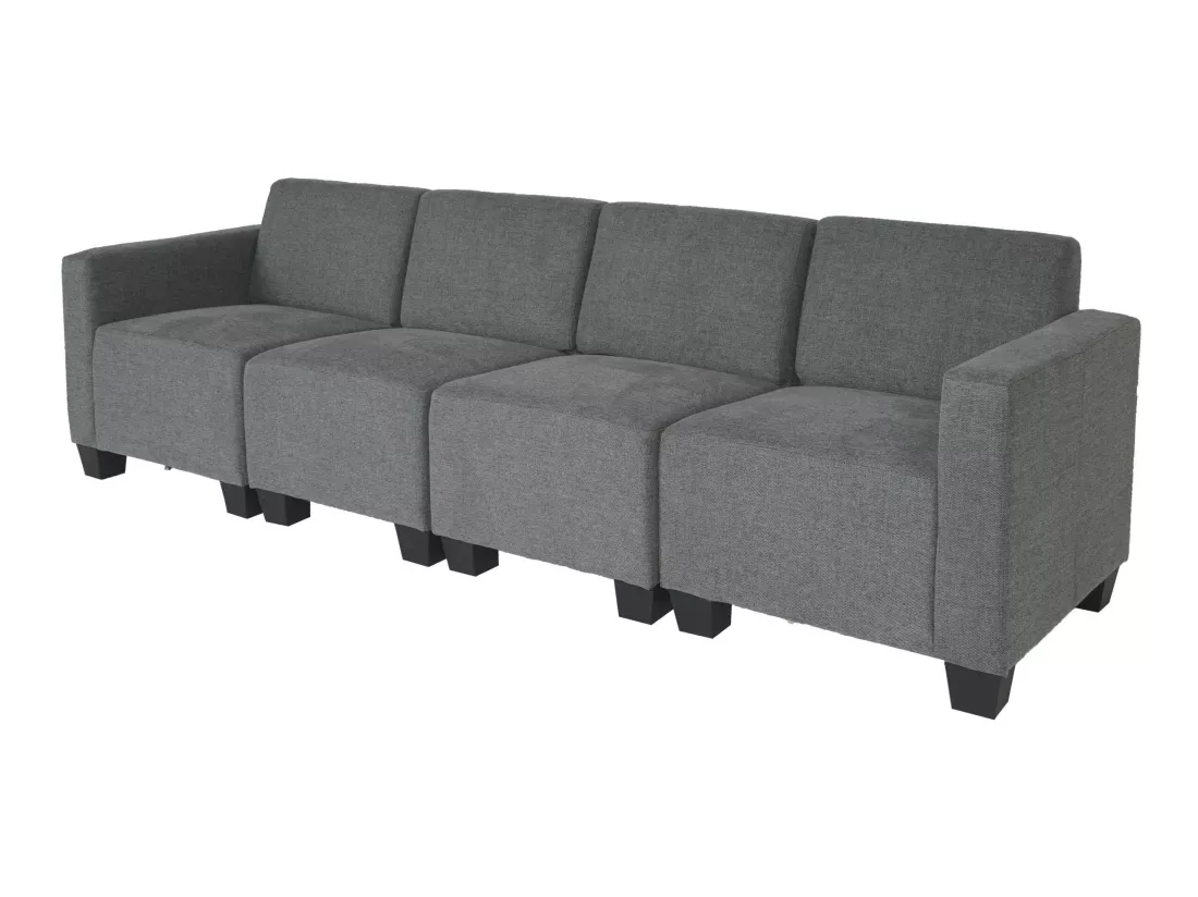 Canapé modulaire 4 places Moncalieri, gris