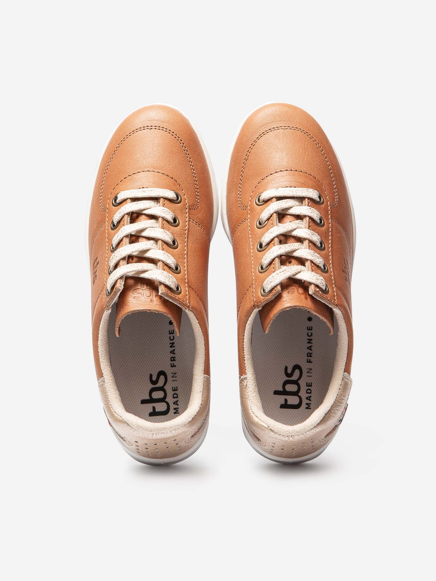 Baskets Femme Fabriquées en France Cuir Marron