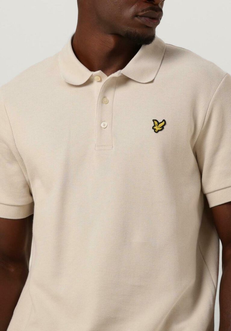 LYLE & SCOTT beige lyle & scott polo cuffed polo
