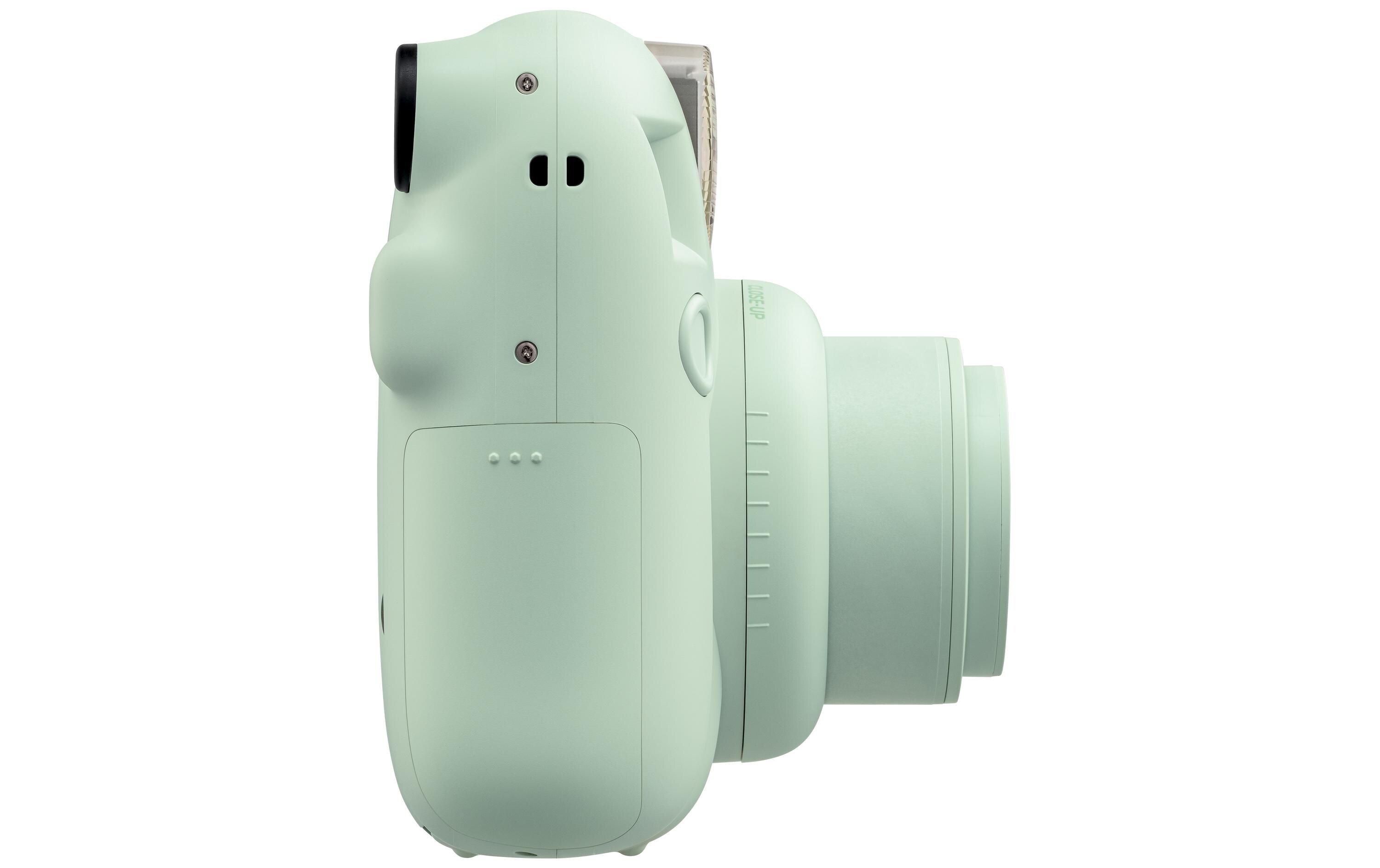 Fotokamera Instax Mini 12 GrünSofortbildkamera mit Blitz und Selfie-Modus