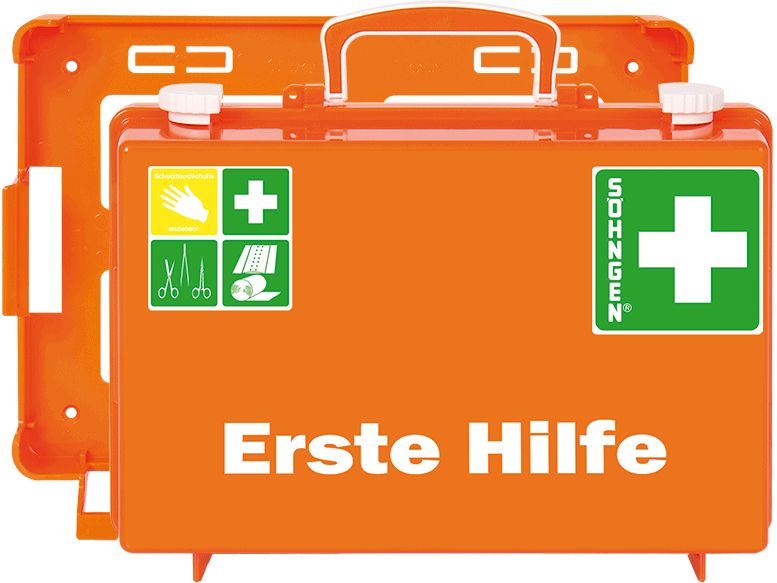 SÖHNGEN Erste-Hilfe-Koffer SN-CD, Orange, leer Erste-Hilfe-Koffer inklusive Wandhalterung