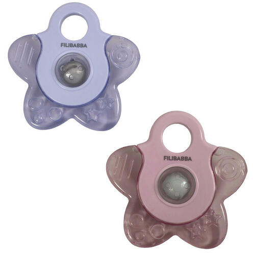 Anneau de dentition rafraîchissant étoile Pack x 2 - Rose - FILIBABBA