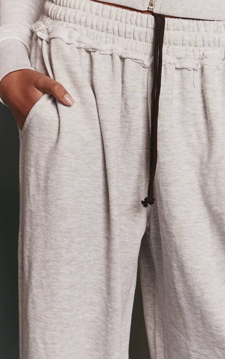 Gris Cendré Joggers Oversize À Cordon Contrasté