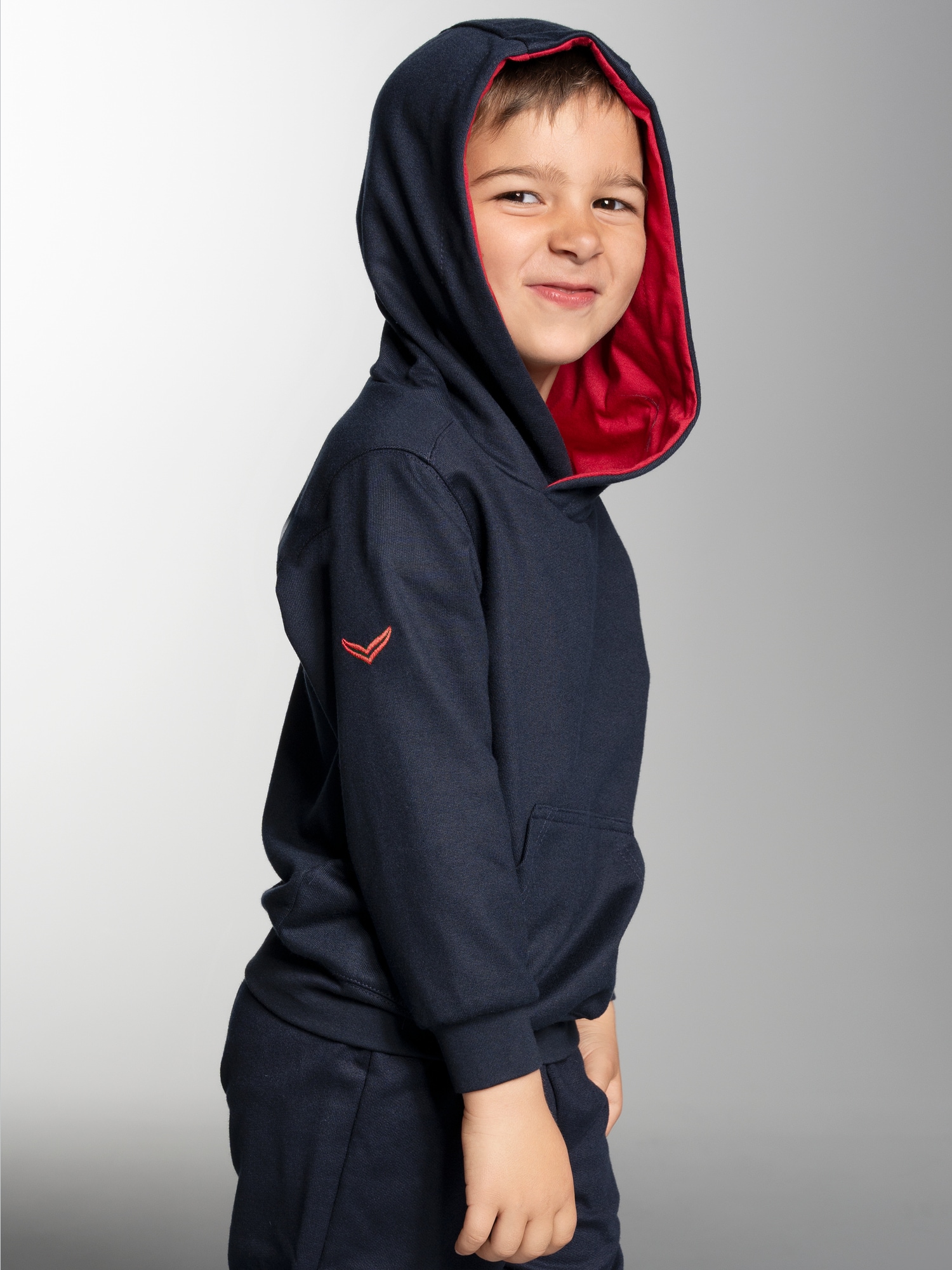Kapuzenpullover mit Kängurutasche Navy