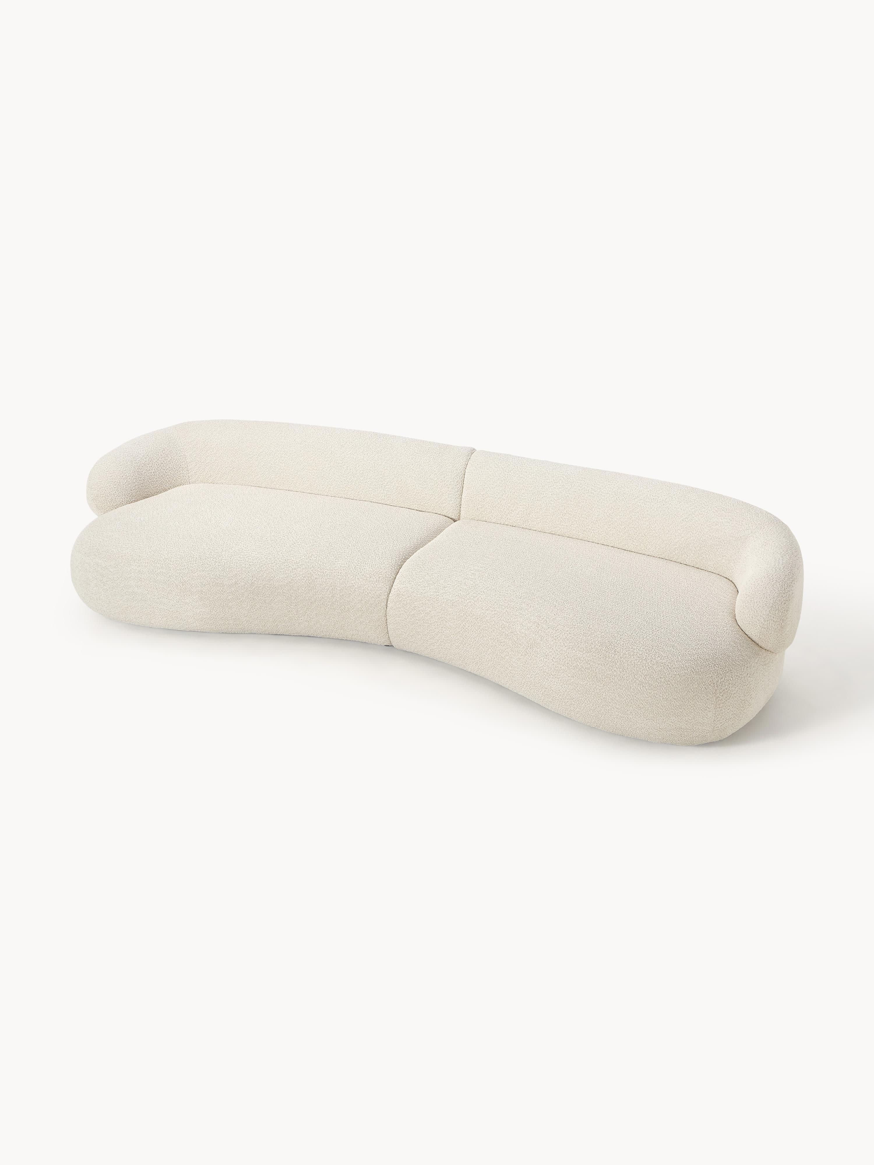 Bank Alba (4-zits) uit teddy-bouclé