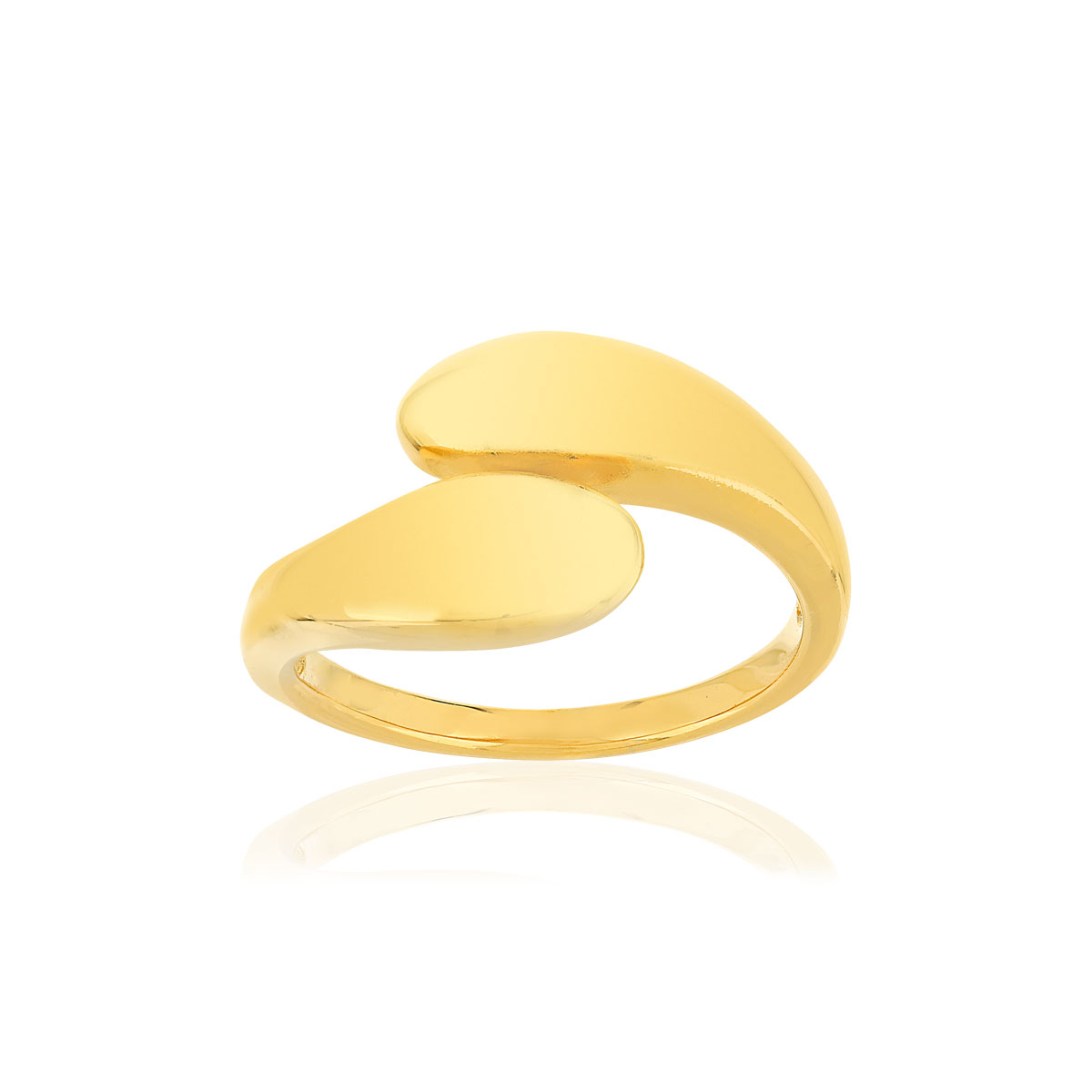 Bague plaque or