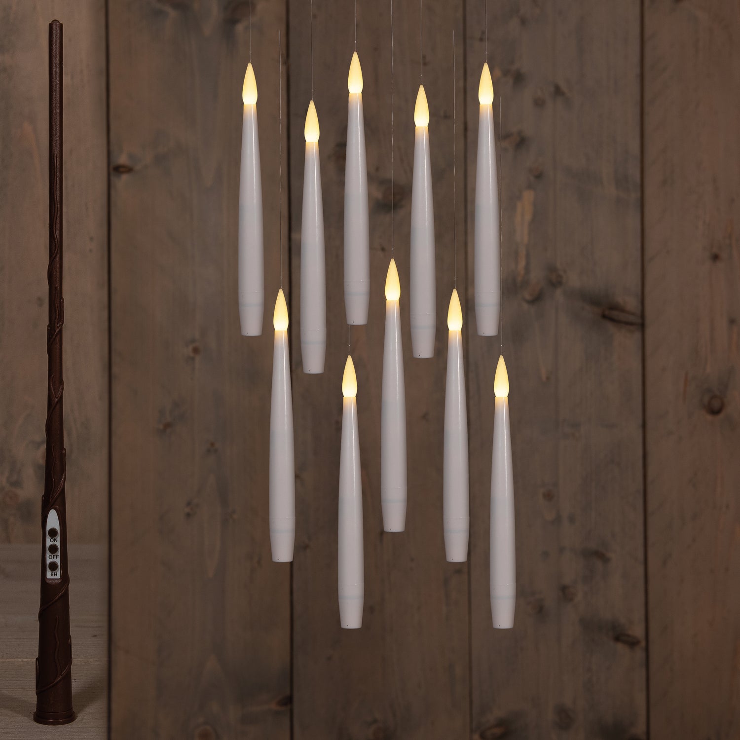 Anna's Collection LED dinerkaars zwevend wit D 2 H 15 cm 10 stuks