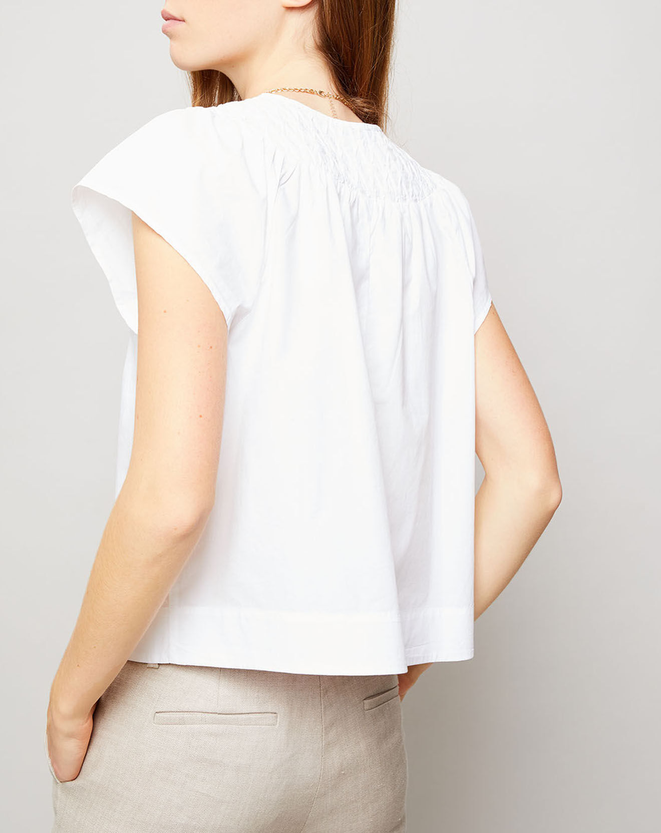 J.Crew Top Smocks uni blanc