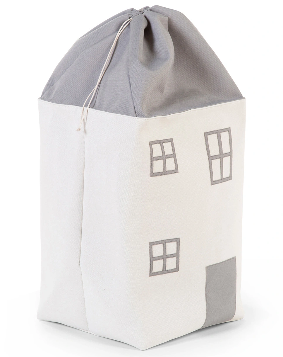 Spielzeugtasche HAUS in ecru/grau