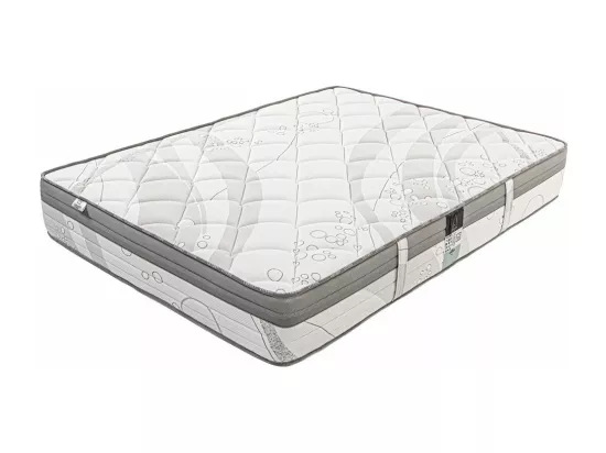 Matelas 140x200 cm, Relaxation, 26cm, Ressorts Ensachés, Soutien ferme + 2 Oreillers