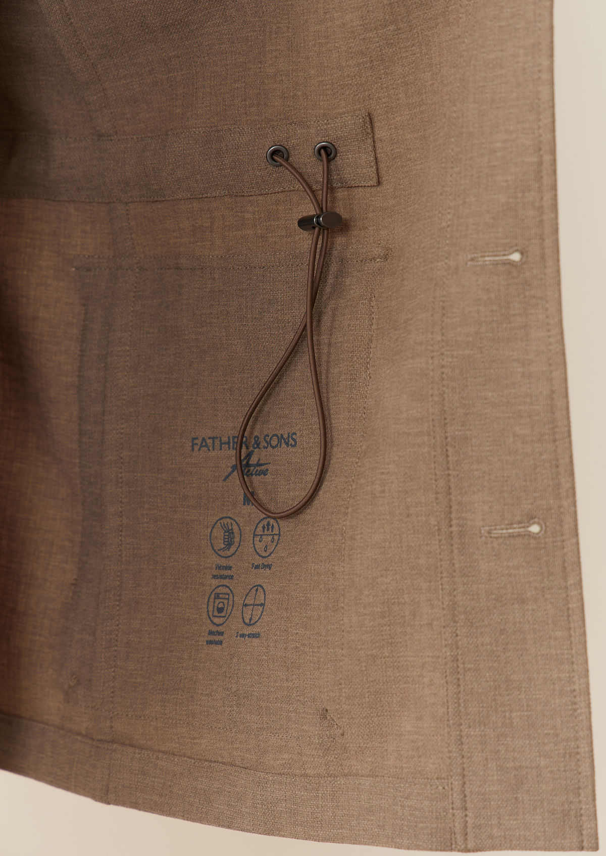 Veste saharienne Kurma en polyester recyclé uni taupe