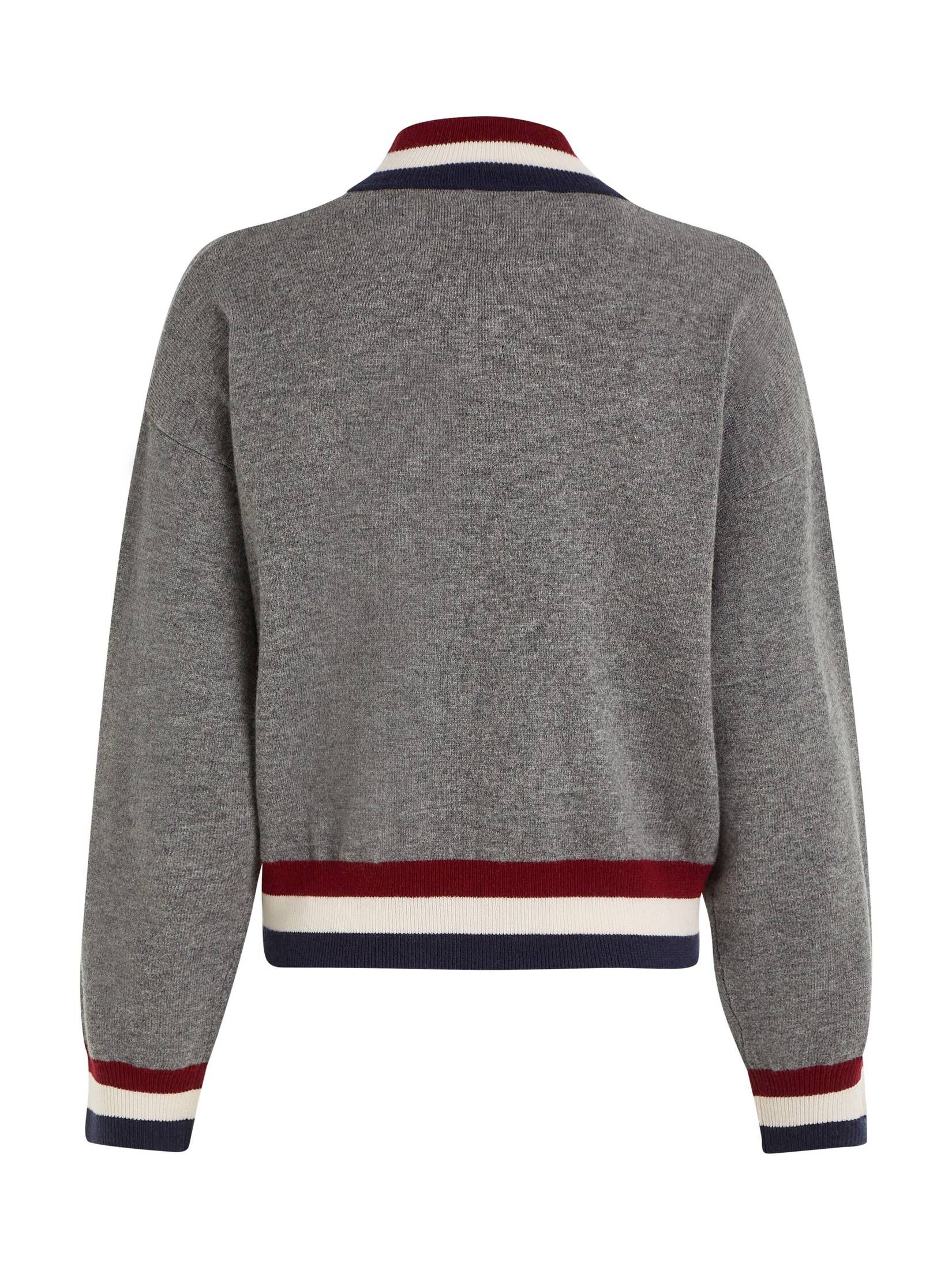 Tommy Hilfiger| Damen Strickpullover WOOL CASHMERE MOCK-NK SWT Relaxed Fit