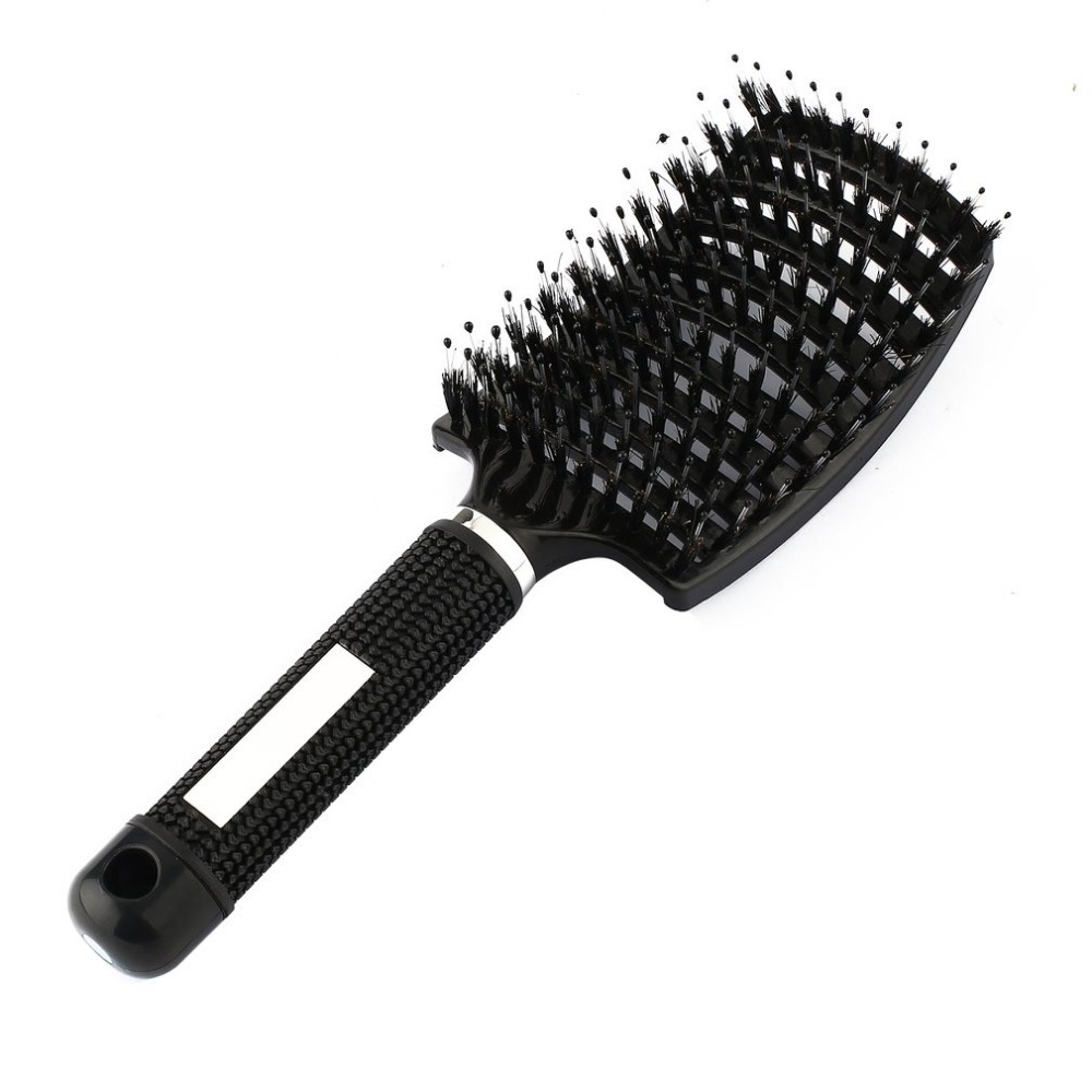(70mm) Locken Styling Haarbürste Kopf Massage Bürste Detangling Brush - Schwarz