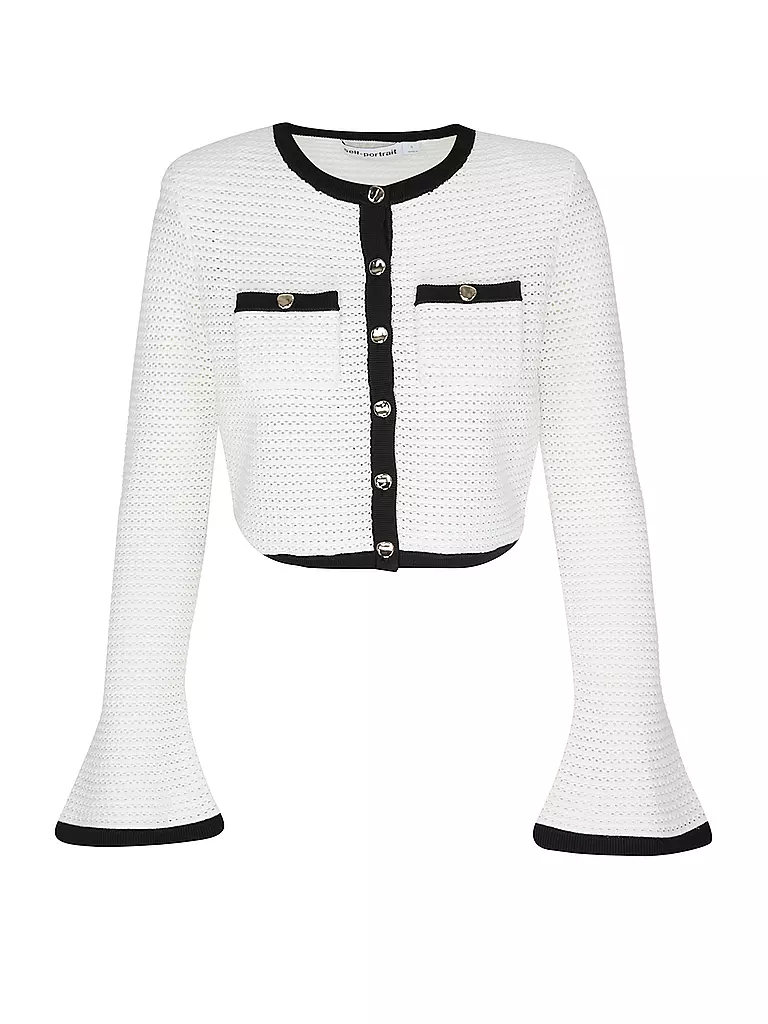 SELF-PORTRAIT Strickjacke  weiss