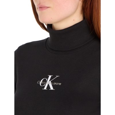 Sweatshirt femme Monologo Rib Roll CALVIN KLEIN