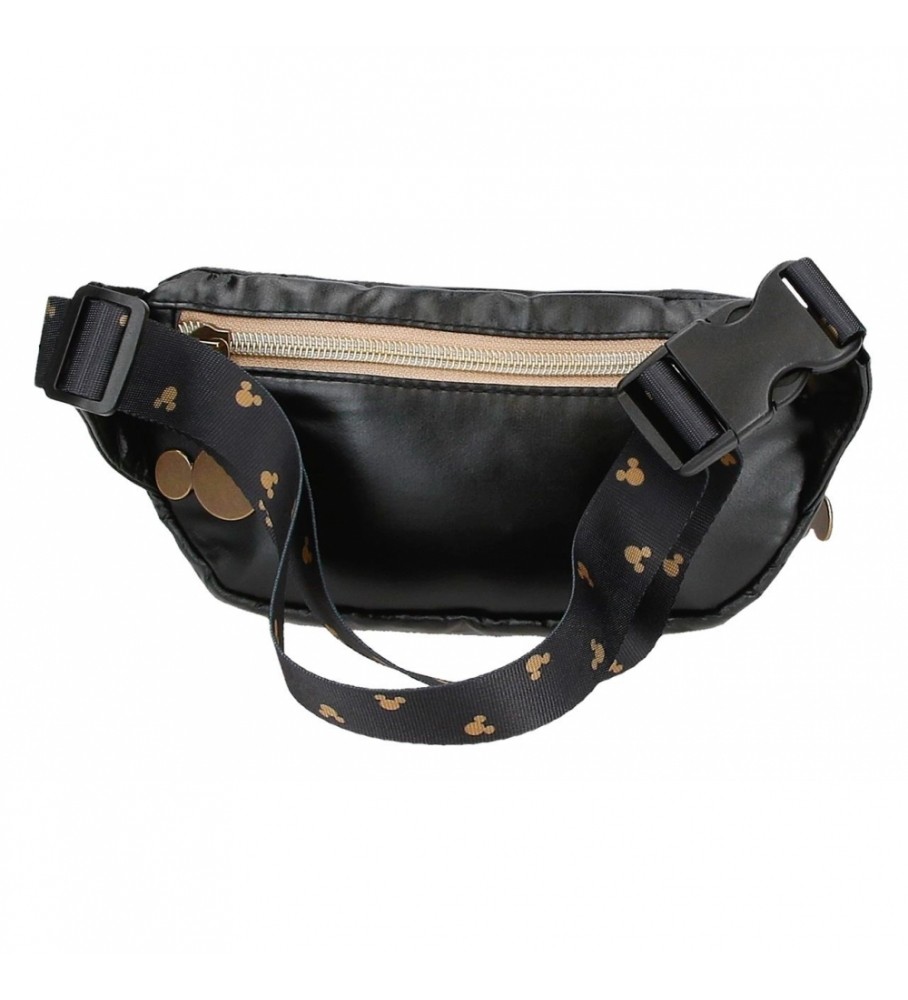 Bolsa de cintura preta com contorno do Mickey da Joumma Bags