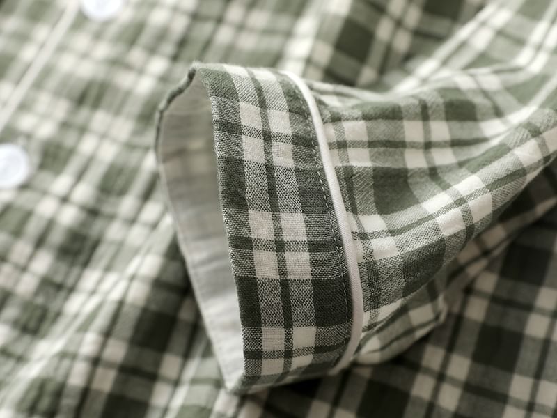 Finlies - Pyjamaset: geruit overhemd met zakdetail + broek