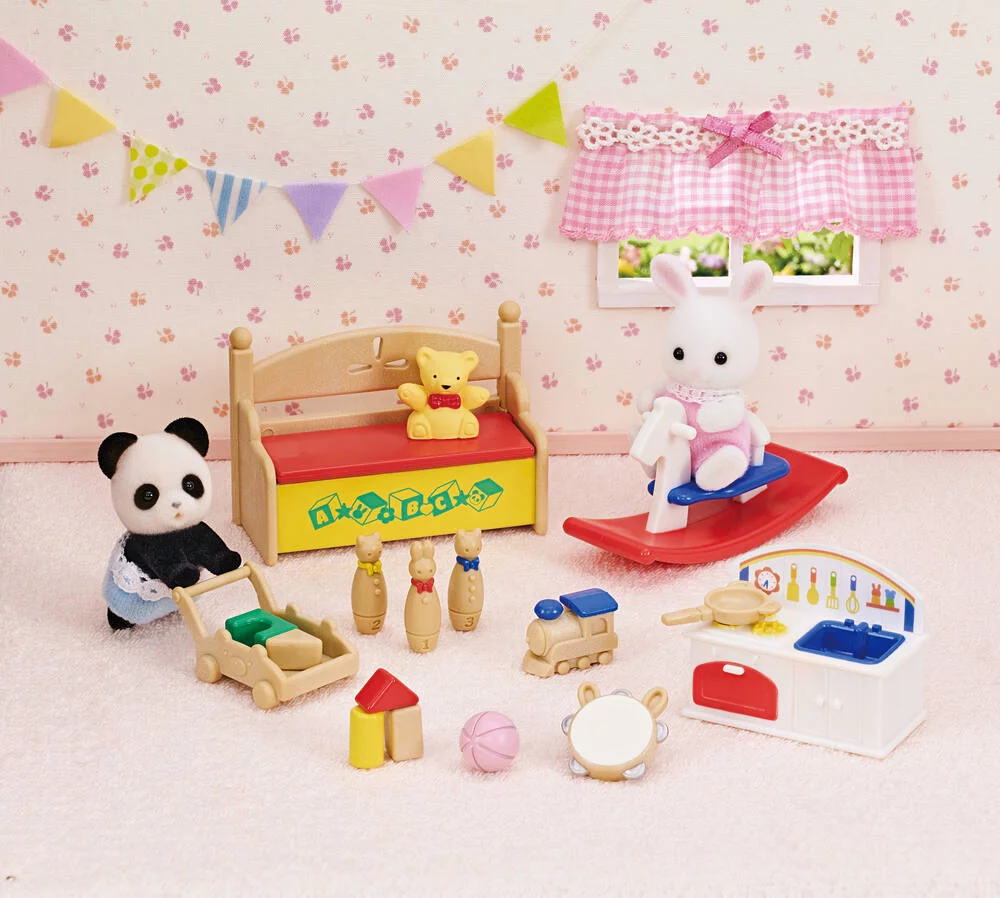 LE COFFRE A JOUETS DES BEBES -SYLVANIAN TOUS POUR LES BEBES