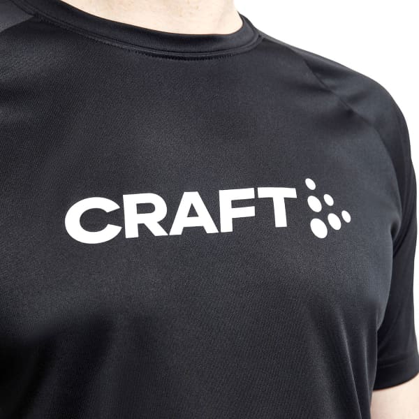 T-shirt running CRAFT CORE ESSENCE LOGO TEE BLACK