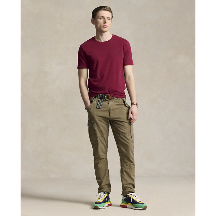 Polo Ralph Lauren Custom Slim Fit Jersey Crewneck T-Shirt Vintage port heather/c7587