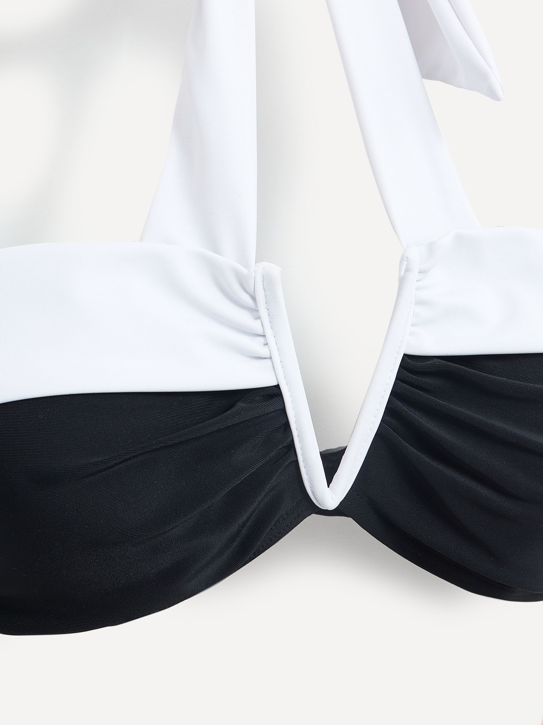 Linzi - Palma bandeau-bikini met halternek en hoge taille