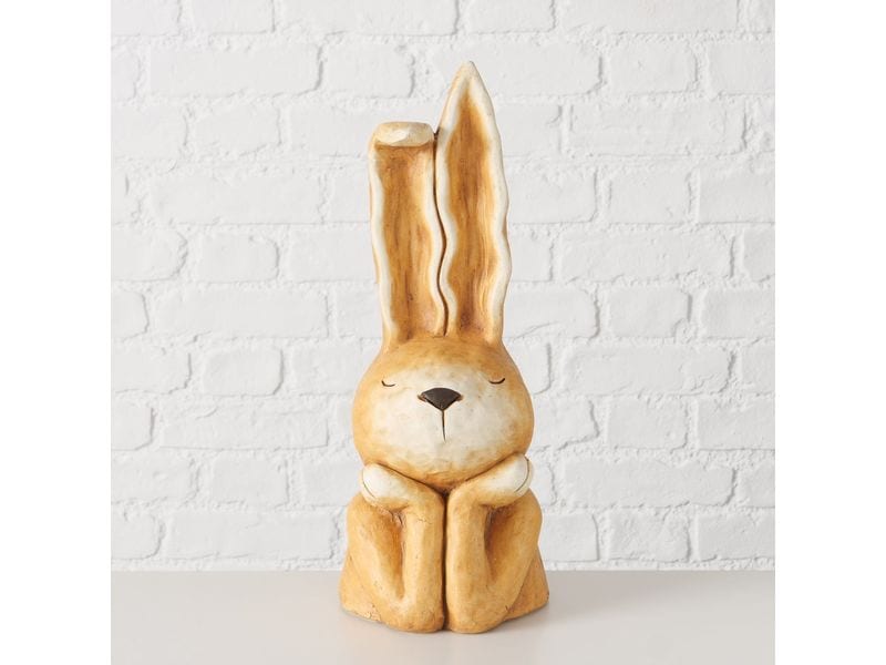 Boltze Aufsteller Hase Udo, Beige Osterdekoration zum hinstellen