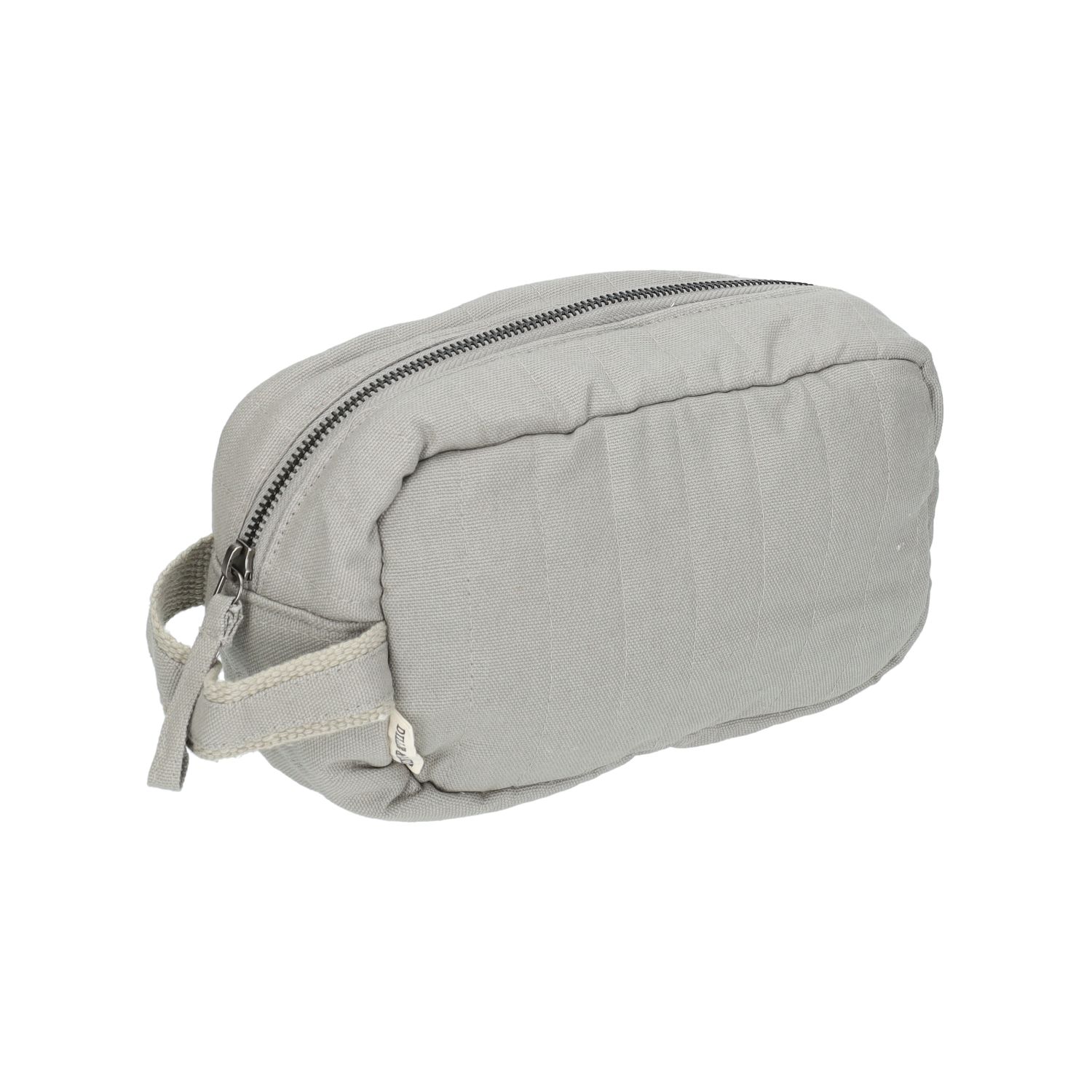 Toilettas middel, biologisch katoen, grijsblauw 20 x 12 x 9 cm
