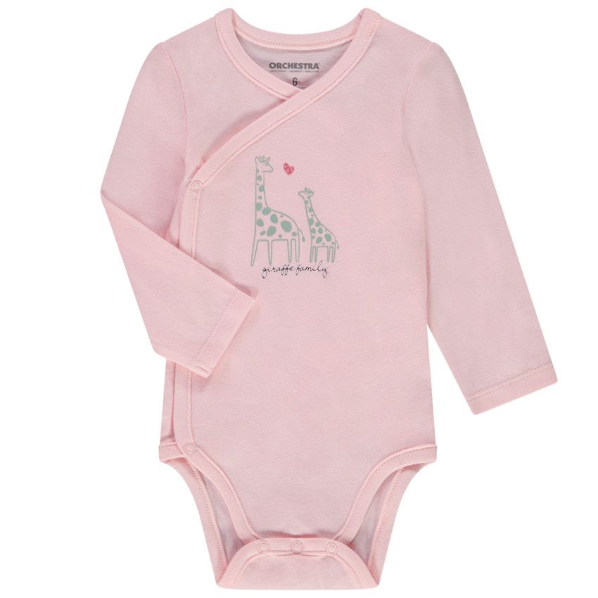 Lot de 5 bodies en jersey pour bébé fille - Ecru