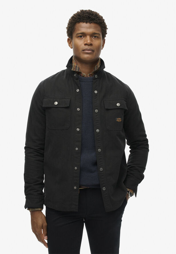 Superdry CANVAS WORKWEAR OVERSHIRT Black