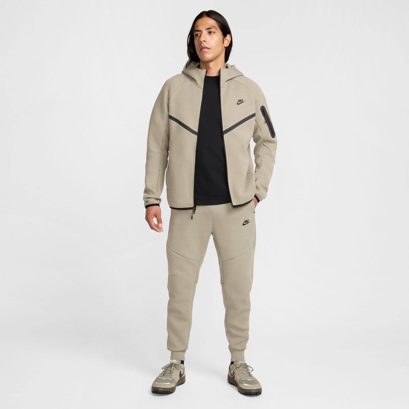 Nike Tech Fleece Sportswear Vest Grijsgroen Zwart