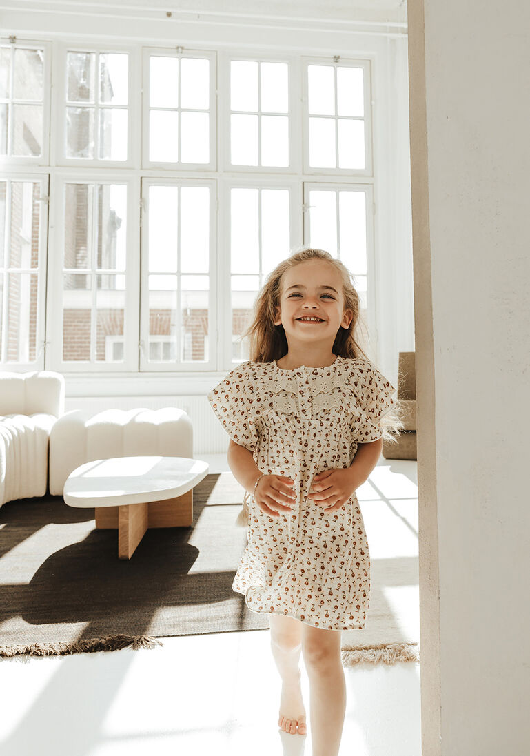BAJE STUDIO beige baje studio mini jurk dress 1