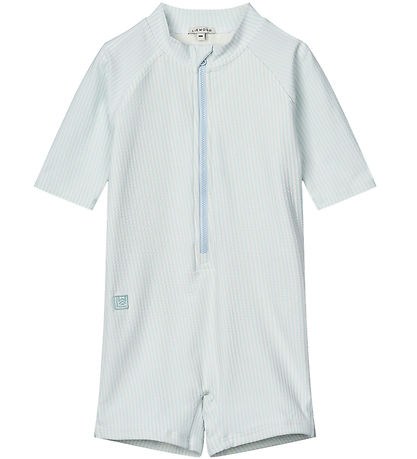 Liewood Schwimmanzüg - Max Seersucker - Y/D Stripe Pur Sky/Creme