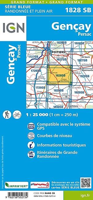 IGN - 1828 SB GENCAY PERSAC 1 25 000