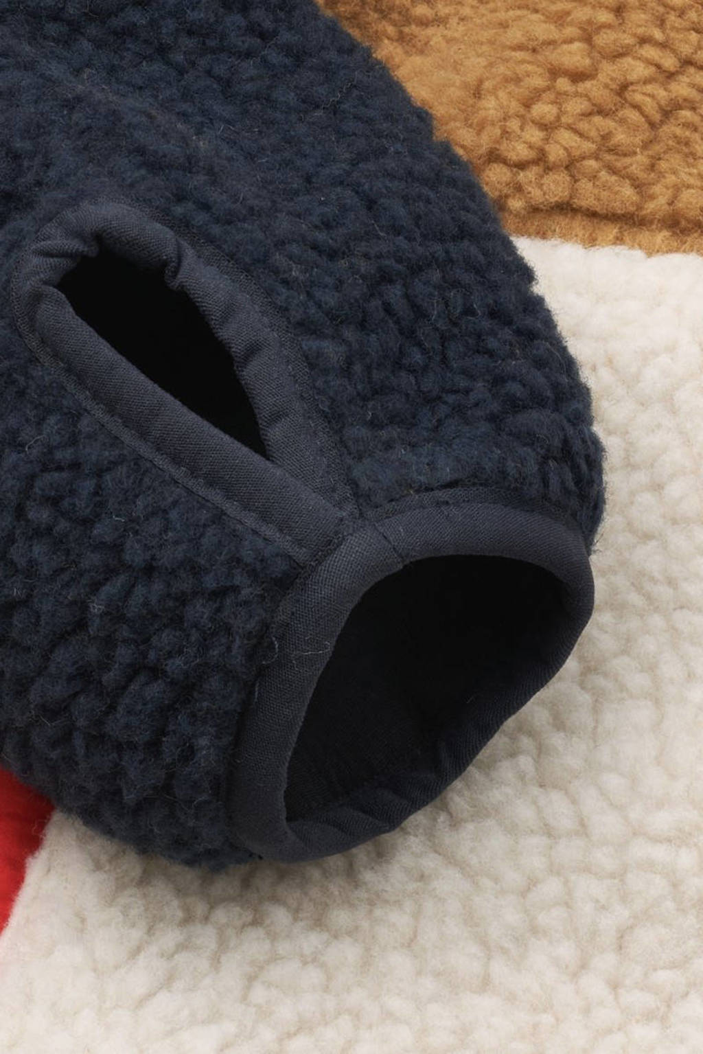 Liewood teddy tussenjas Nolan bruin/wit/blauw