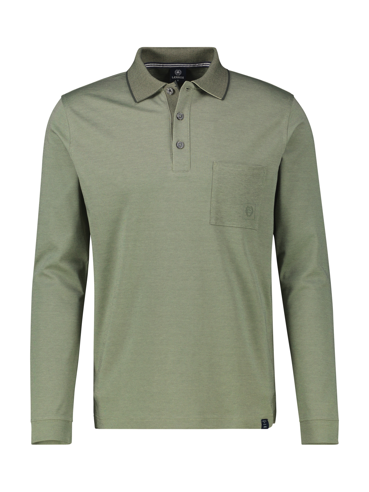 LERROS Langarm-Poloshirt , mit Logo-Stickerei