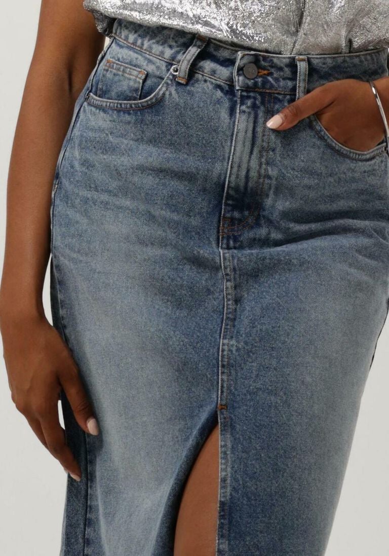 CO\\'COUTURE blauwe co'couture  vika slit denim skirt