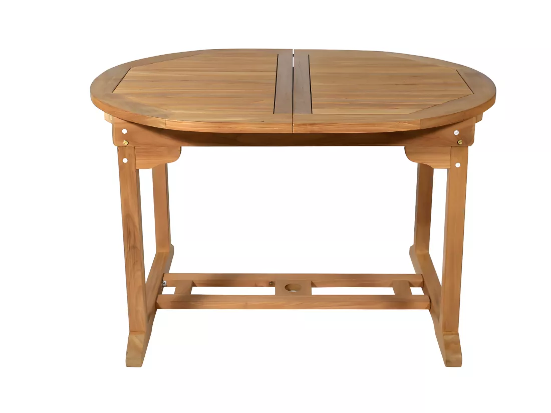Table à manger de jardin extensible - Teck - L120-170 cm - BYBLOS II de MYLIA