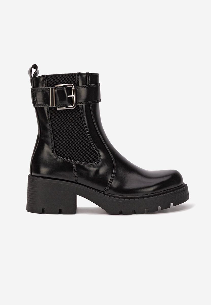 Bottines à talon noires Corviana