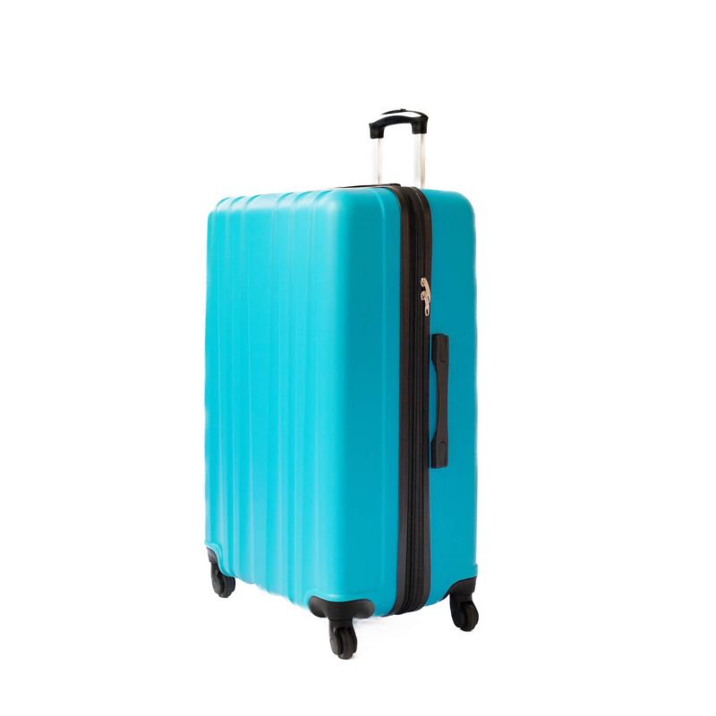 Lot de 3 valises rigides FG671 Extensibles 55, 65 et 75 cm Turquoise