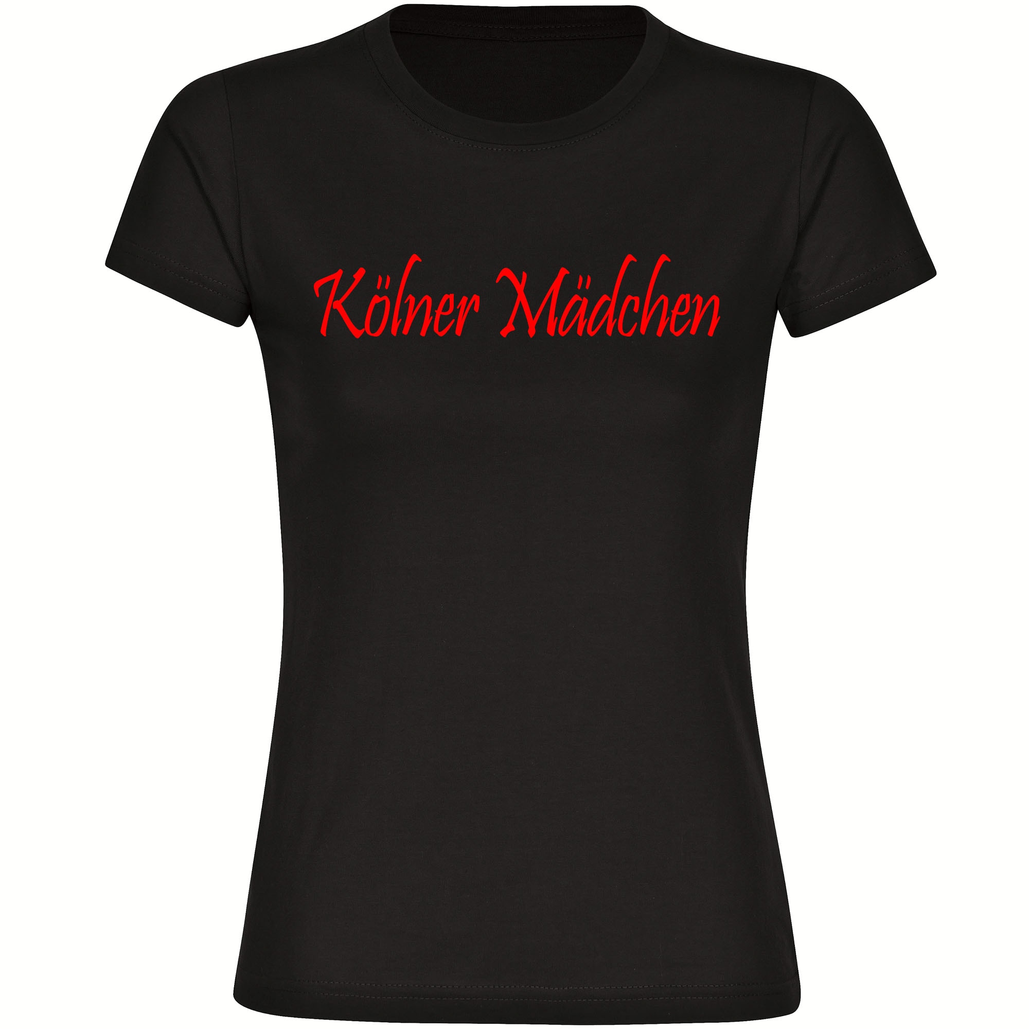 multifanshop® Damen T-Shirt - Köln - Kölner Mädchen - Druck rot