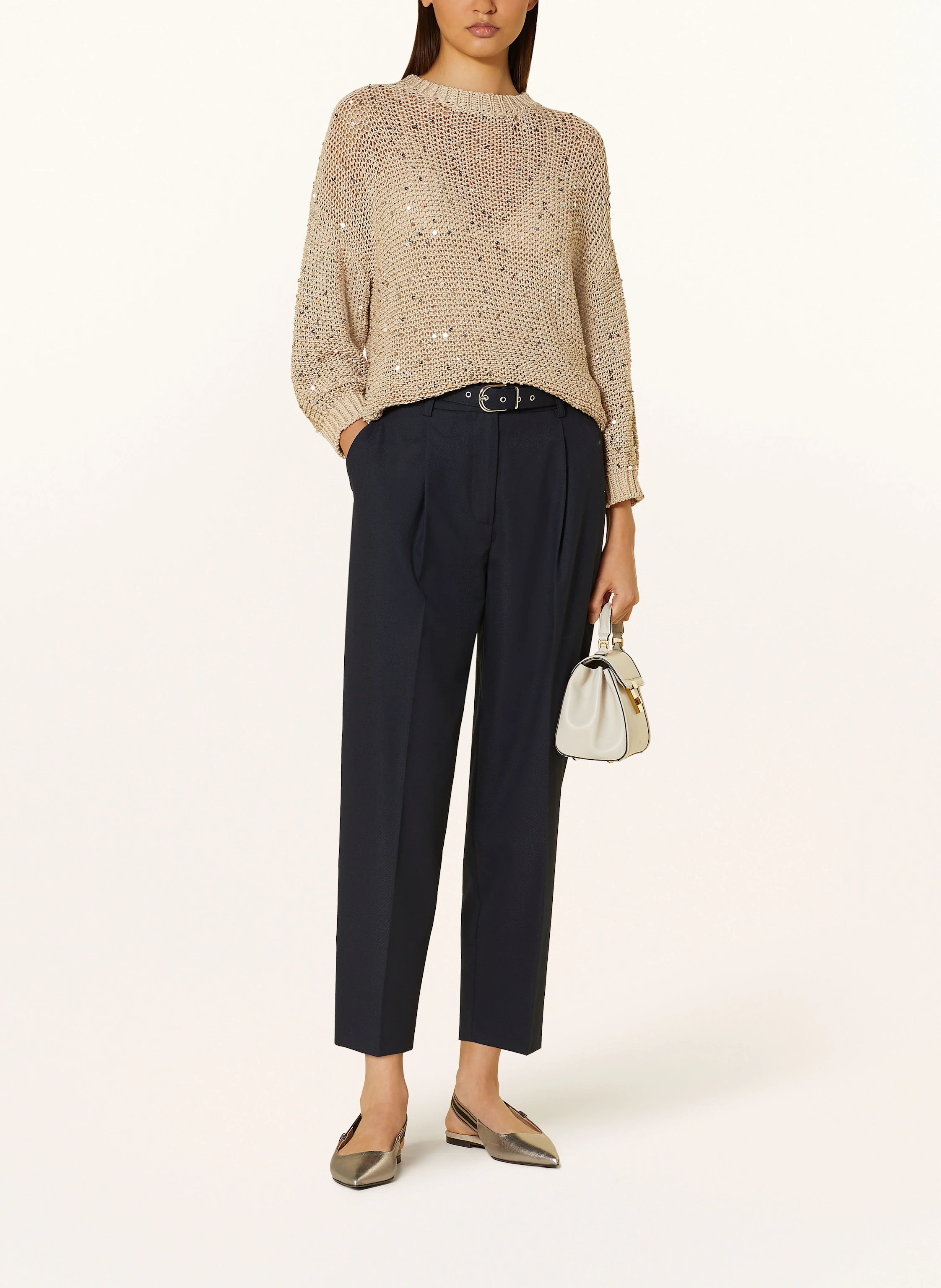 PESERICO Pullover mit Pailletten