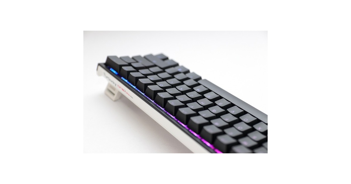 DuckyOne 2 Pro Mini Classic, gaming toetsenbord  (Zwart, US lay-out, Cherry MX Silent Red, RGB led, Double-shot PBT, QUACK Mechanics, 60%)
