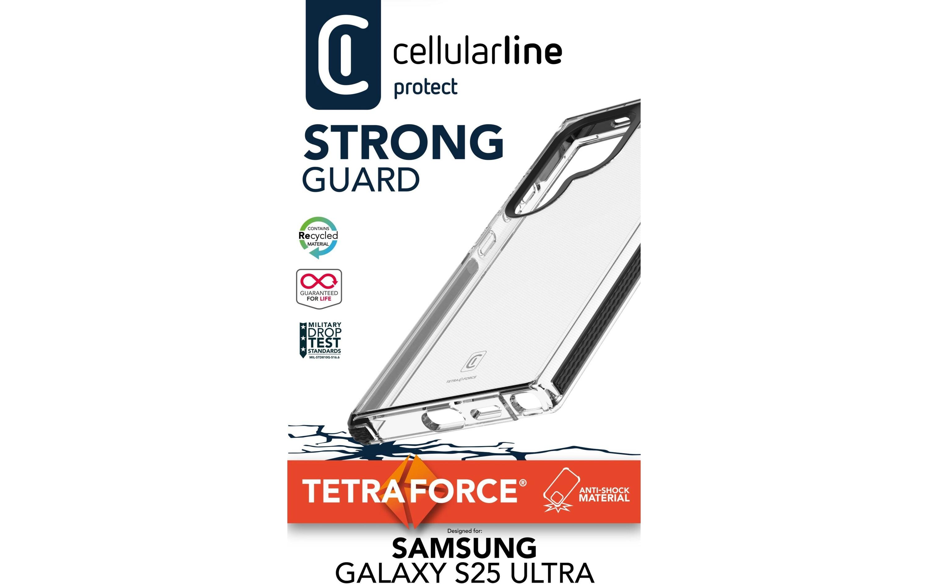 Back Cover Tetra Galaxy S25 TransparentSchutzhülle mit verstärkten Ecken für das Samsung Galaxy S25