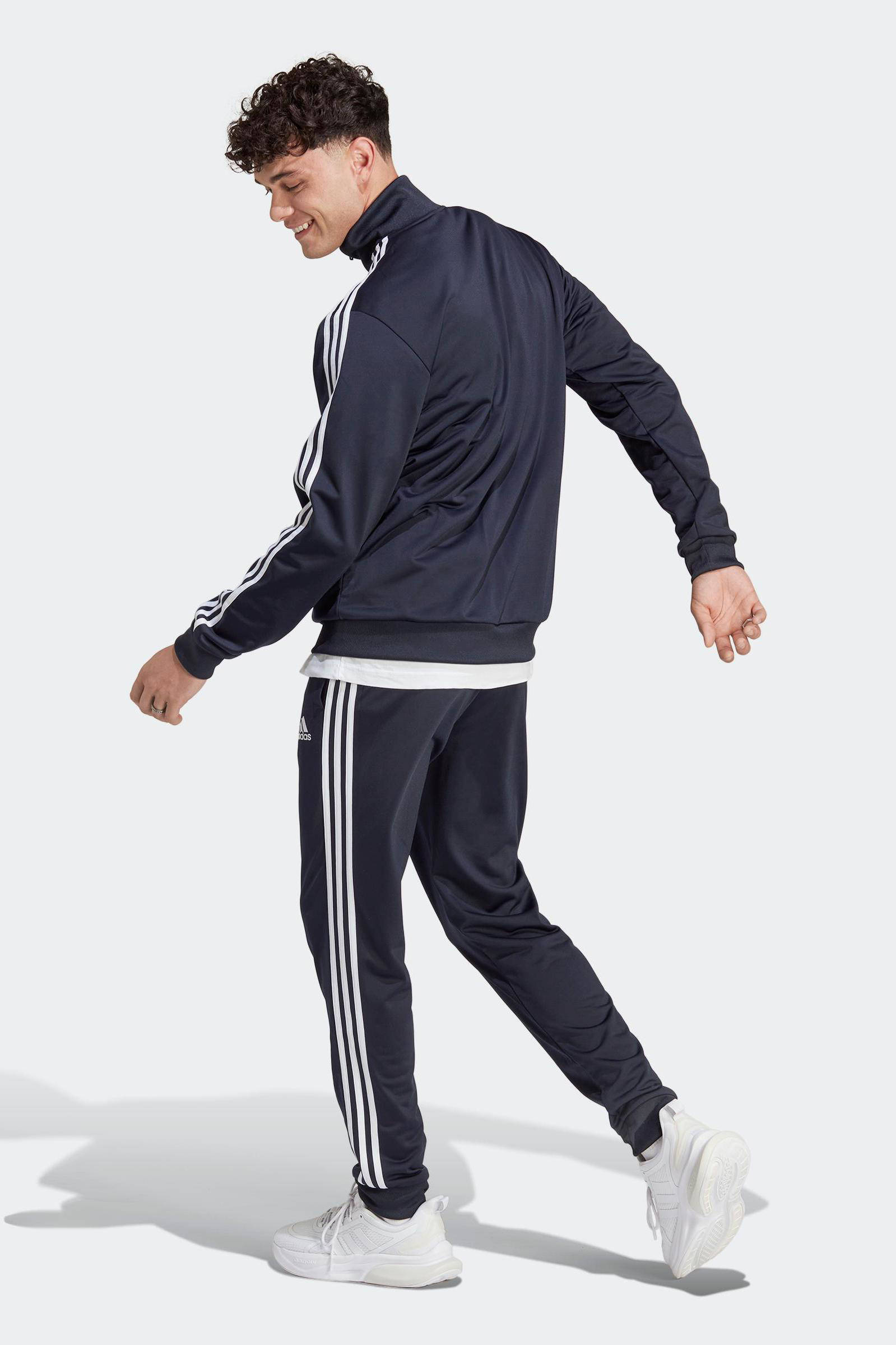 adidas trainingspak donkerblauw/wit