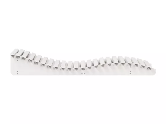 Chaise longue blanc 205x80x31,5 cm bois massif de pin