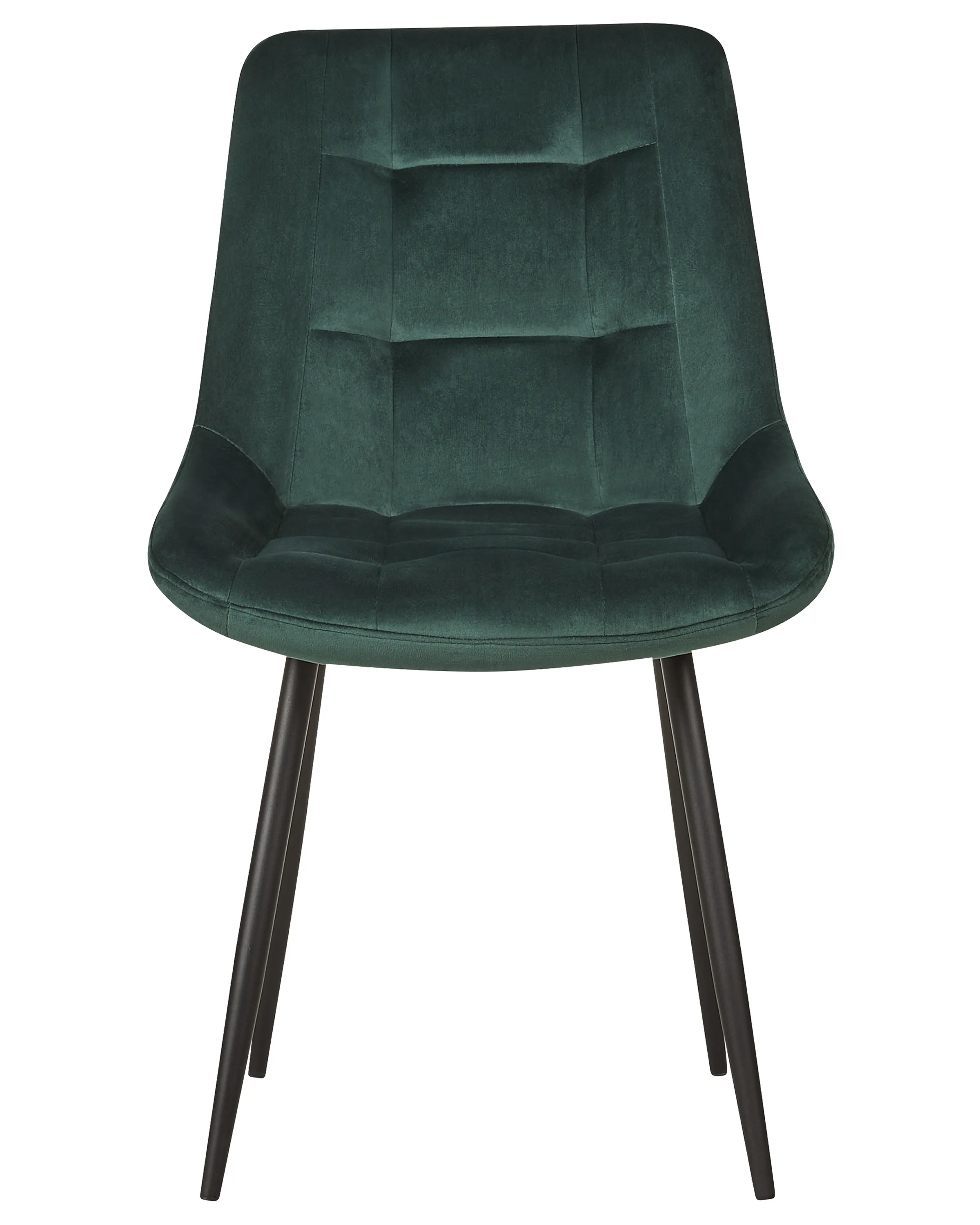 Set van 2 eetkamerstoelen MELROSE Fluweel Donkergroen